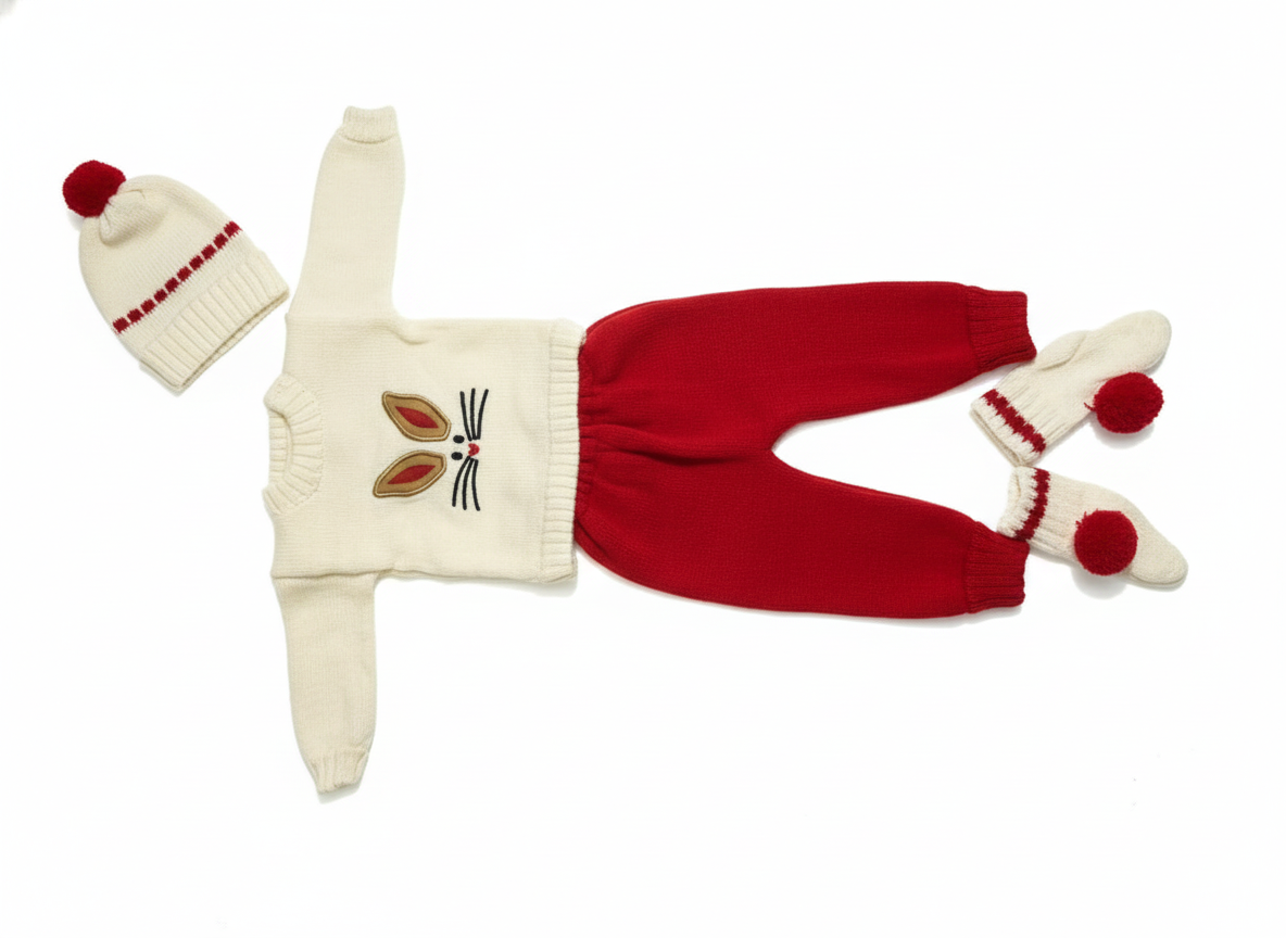 Conjunto Conejo Rojo Plano